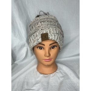 C.C hat with pony tail hole